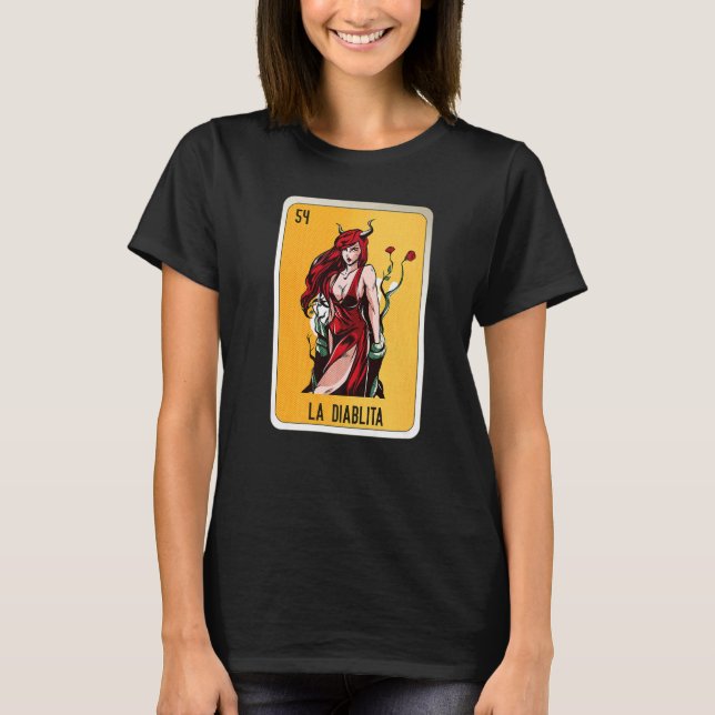 Camiseta La Diablita Mexican Slang Lottery Bingo Cards   (Anverso)
