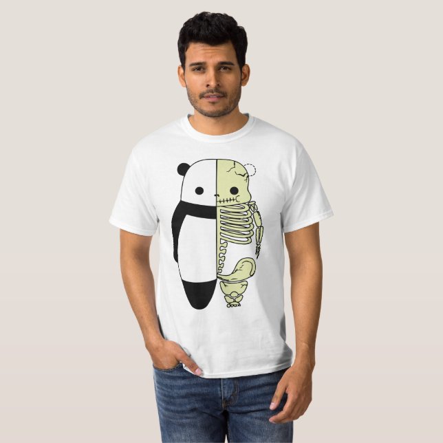 Camiseta La dicotomía panda: Los vivos y los huesos (Anverso completo)
