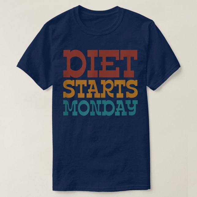 Camiseta La dieta empieza el lunes (Diseño del anverso)