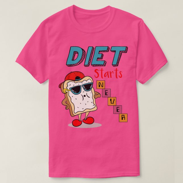 Camiseta La Dieta Nunca Comienza A Dejar De Hacer Halterofi (Diseño del anverso)