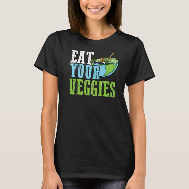 Camiseta La dieta vegetal come más verduras, vegetariano (Anverso)