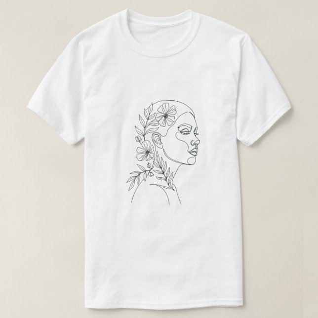 Camiseta La diosa del arte de la línea de primavera (Diseño del anverso)