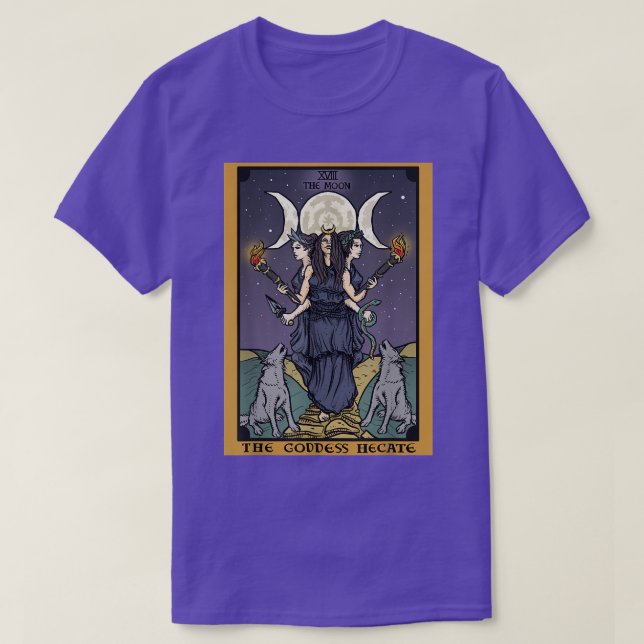 Camiseta La Diosa Hecate Tarot Card Triple Luna Wiccan P (Diseño del anverso)