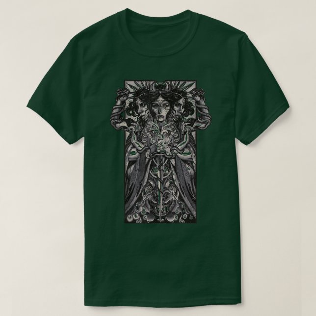 Camiseta La Diosa Hecate Tarot Card Triple Wiccan Pagan (Diseño del anverso)