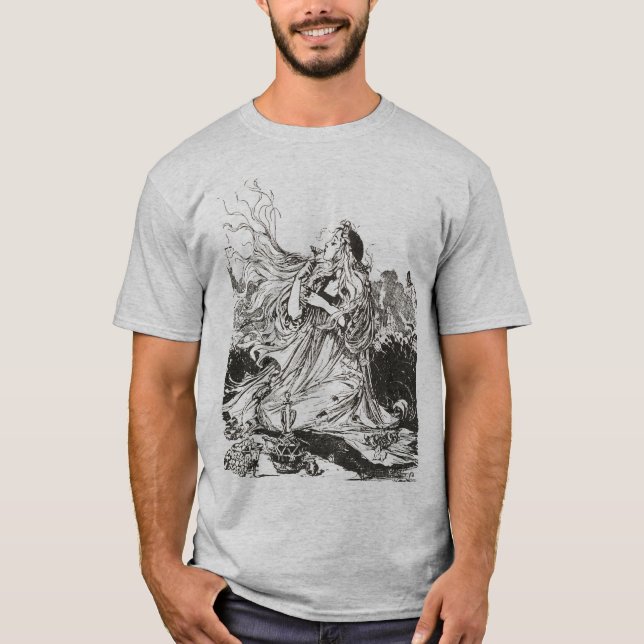 Camiseta La diosa holandesa "policromada" masculina (Anverso)