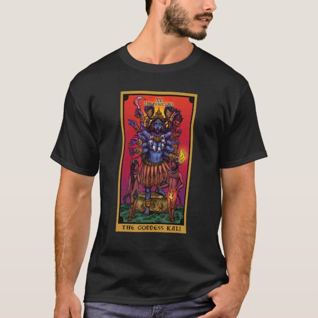 Camiseta La Diosa Kali La Ferociosa Tarjeta Tarot Hindú En (Anverso)