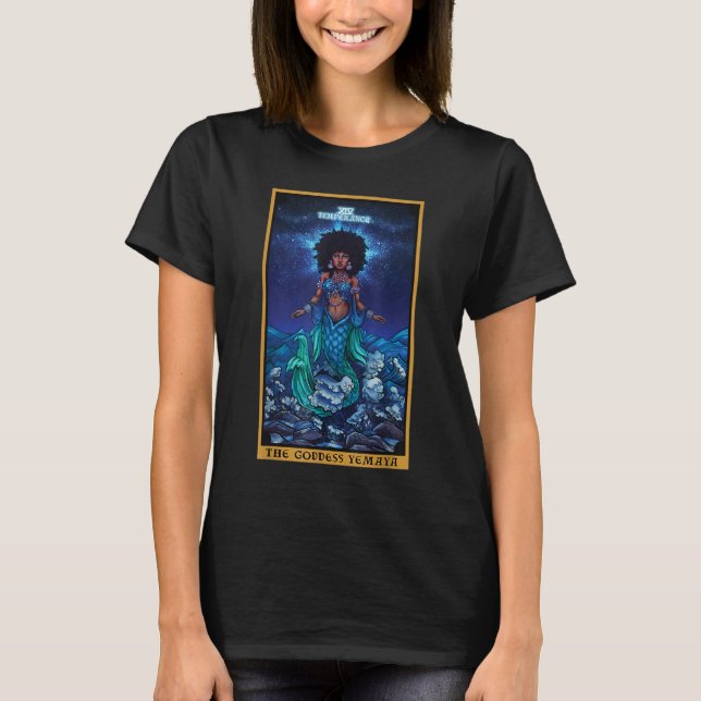 Camiseta La Diosa Yemaya Temperance Tarot Card Wicca (Anverso)