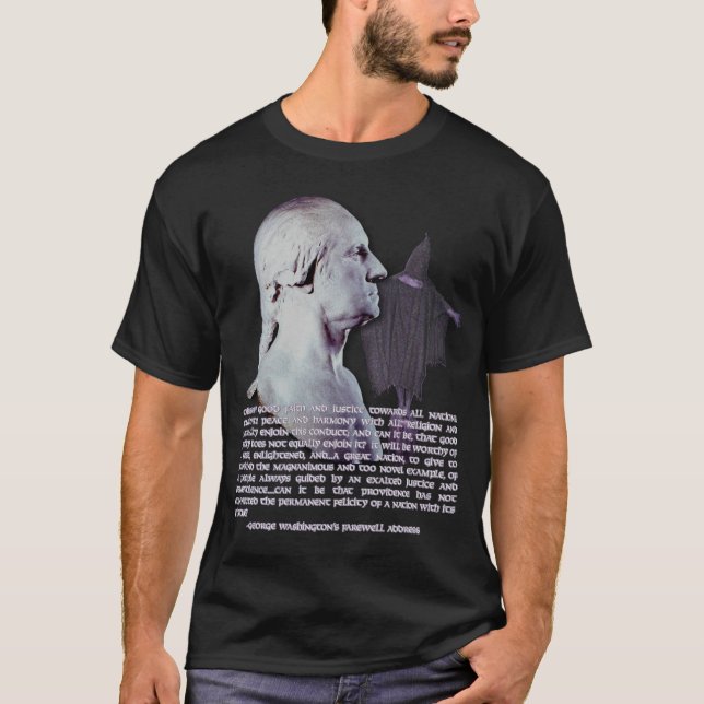 Camiseta La dirección de despedida de George Washington (Anverso)