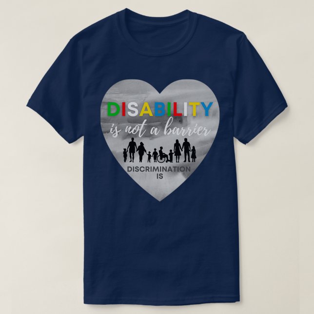 Camiseta La discapacidad no es una barrera (Diseño del anverso)