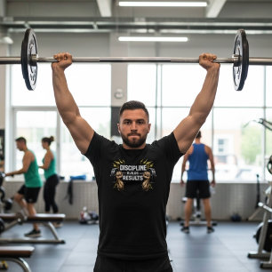 Camiseta La disciplina construye resultados Motivación de f
