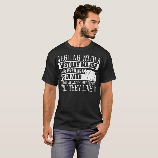 Camiseta La discusión con el comandante de la historia es (Anverso completo)