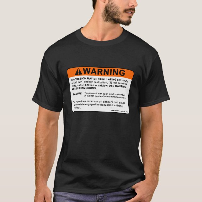 Camiseta La discusión puede ser peligrosa (oscuro) (Anverso)