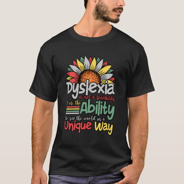 Camiseta La Dislexia No Es Una Discapacidad - Conciencia Di (Anverso)