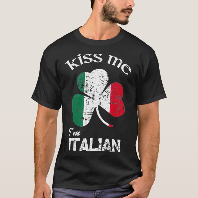Camiseta La Distancia Me Besa El Día Italiano De Los Sta Pa (Anverso)