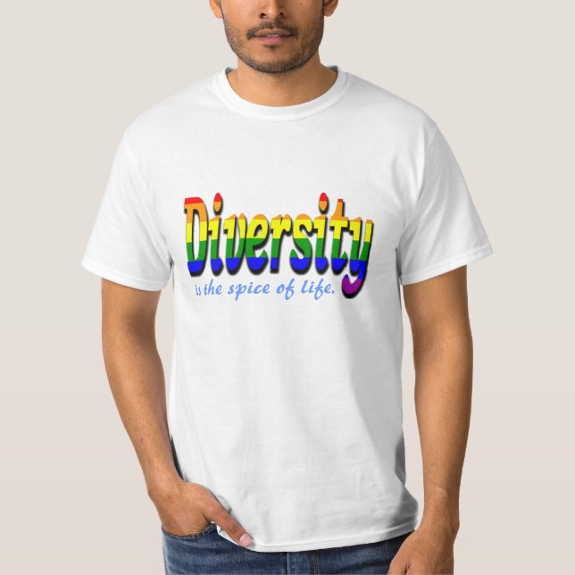 Camiseta La diversidad es el sabor de la vida (Anverso)
