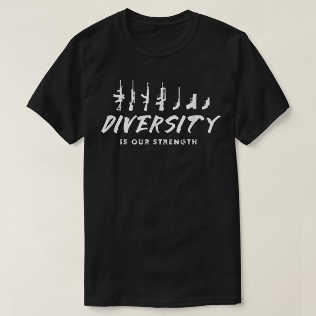 Camiseta La diversidad es nuestra fuerza Divertida Dios arm (Diseño del anverso)