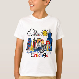 Camiseta La diversión de Chicago embroma horizonte
