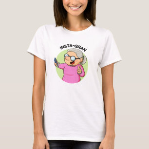 Camiseta La diversión de Instagram de la abuela de los medi