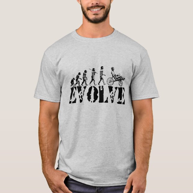 Camiseta La diversión reclinada de la evolución de la (Anverso)