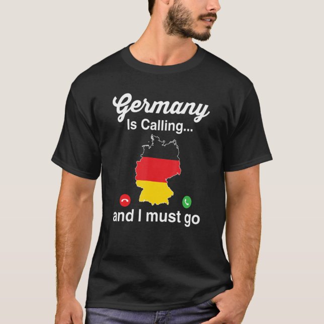 Camiseta La divertida Alemania dice que debo ir a Alemania (Anverso)