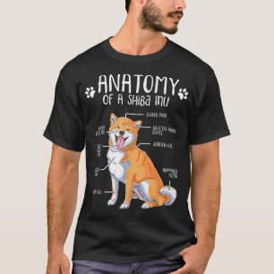 Camiseta La divertida anatomía de Shiba Inu Perro Lover
