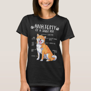Camiseta La divertida anatomía de Shiba Inu Perro Lover