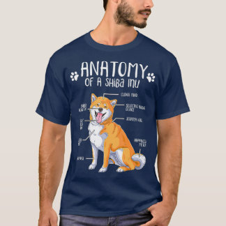 Camiseta La divertida anatomía de Shiba Inu Perro Lover