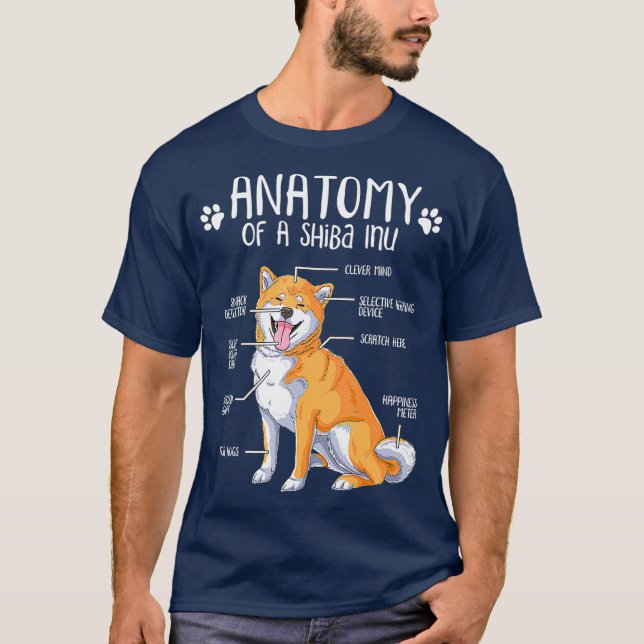 Camiseta La divertida anatomía de Shiba Inu Perro Lover (Anverso)