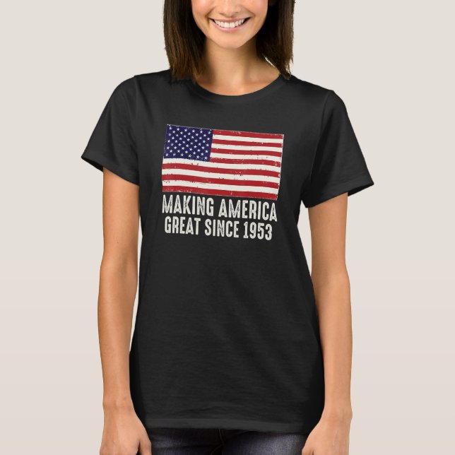 Camiseta La divertida bandera de los Estados Unidos en su c (Anverso)