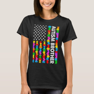 Camiseta La divertida bandera estadounidense autismo Herman