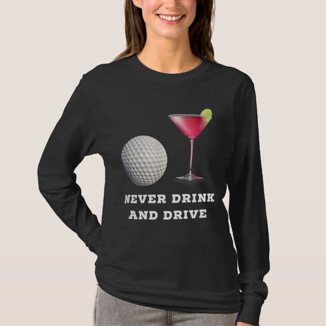 Camiseta La divertida bolera de golf Cosmopolitan nunca beb (Anverso)
