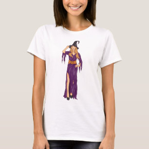 Camiseta La divertida bruja vibra la temporada de halloween