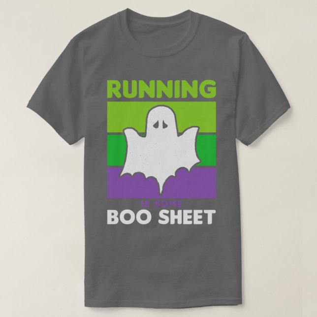 Camiseta La divertida carrera de Halloween es retro fantasm (Diseño del anverso)