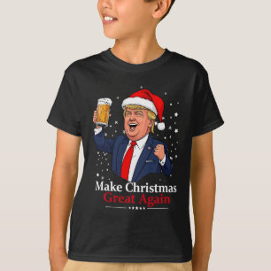 Camiseta La divertida cerveza Trump que bebe Navidades 2024
