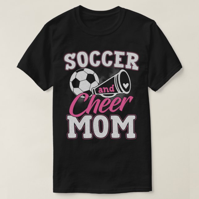 Camiseta La divertida compañía de animadores mamá Soccer y  (Diseño del anverso)