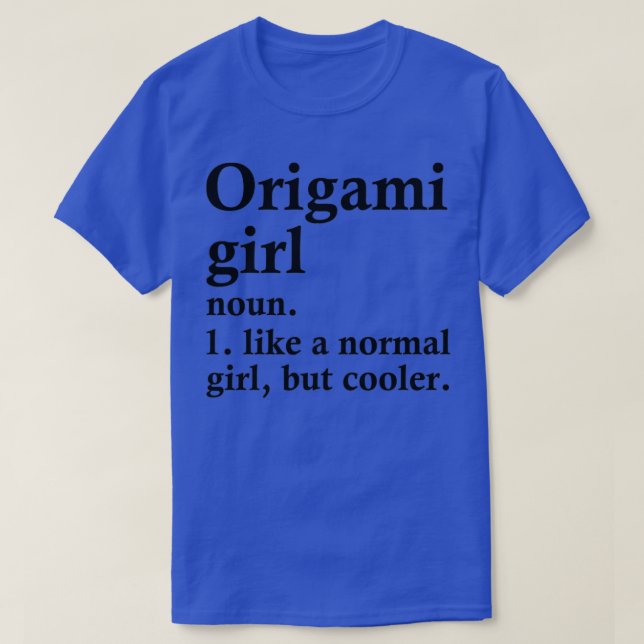 Camiseta La divertida definición de arte japonés del Chica  (Diseño del anverso)