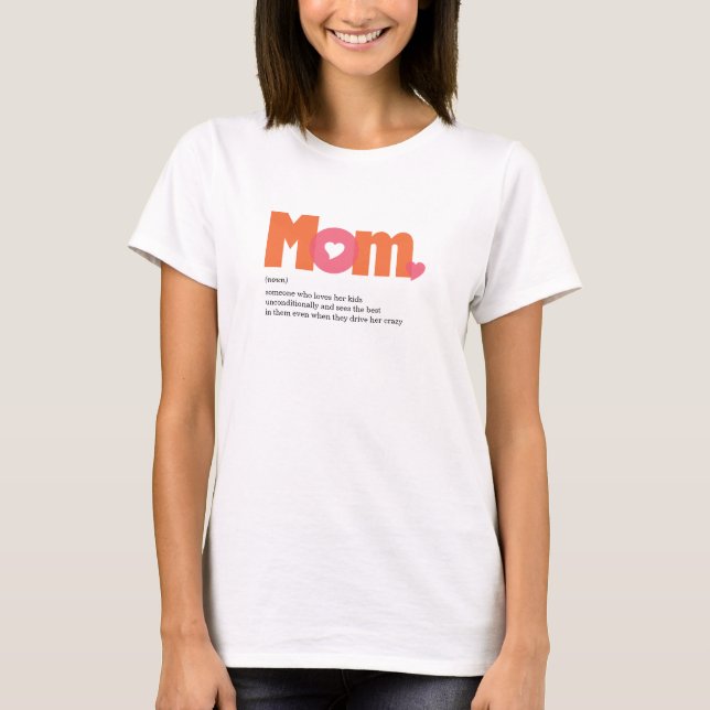 Camiseta La divertida definición de Naranja rosado de la ca (Anverso)