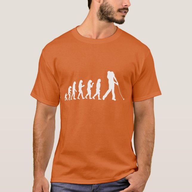 Camiseta La divertida evolución de Caveman Golf Golf mascul (Anverso)