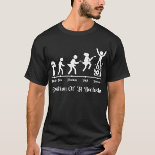 Camiseta La divertida evolución de los guitarristas del roc