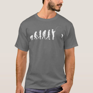 Camiseta La divertida evolución pesquera de un pescador