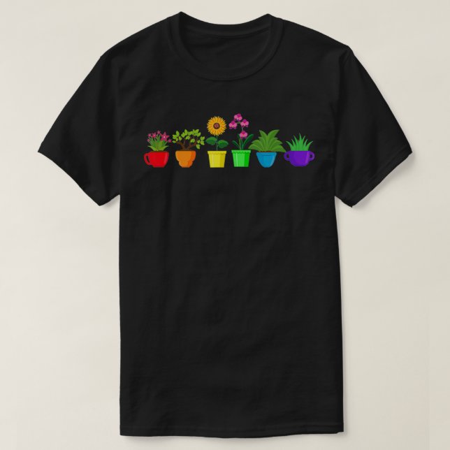 Camiseta La divertida fábrica LGBT Gardener Gardener Transp (Diseño del anverso)