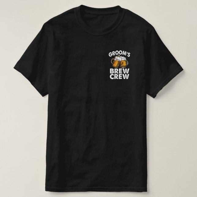 Camiseta La divertida fiesta de graduados de Groom Brew Cre (Diseño del anverso)