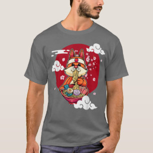 Camiseta La divertida Fox come fideos japoneses de Ramen cu