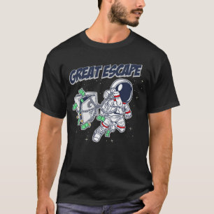 Camiseta La divertida fuga de astronautas en el espacio