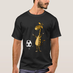 Camiseta La divertida jirafa jugando al fútbol