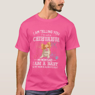 Camiseta La divertida madre chihuahua, de larga data, de pe