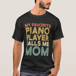 Camiseta La divertida madre de la banda Retro piano mamá ma