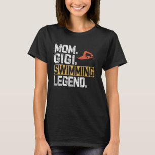 Camiseta La divertida madre nadadora Gigi Leyenda Guay Gigi
