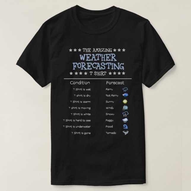 Camiseta La divertida Meteorología Regala El Increíble Clim (Diseño del anverso)