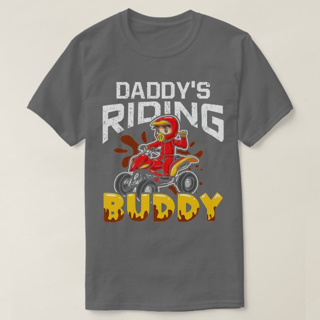 Camiseta La divertida motocicleta ATV de 4 ruedas de papá (Diseño del anverso)